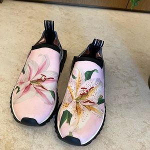 SOLD (Private Sale)Dolce & Gabbana Sorrento Slip on Sneakers in Floral Print